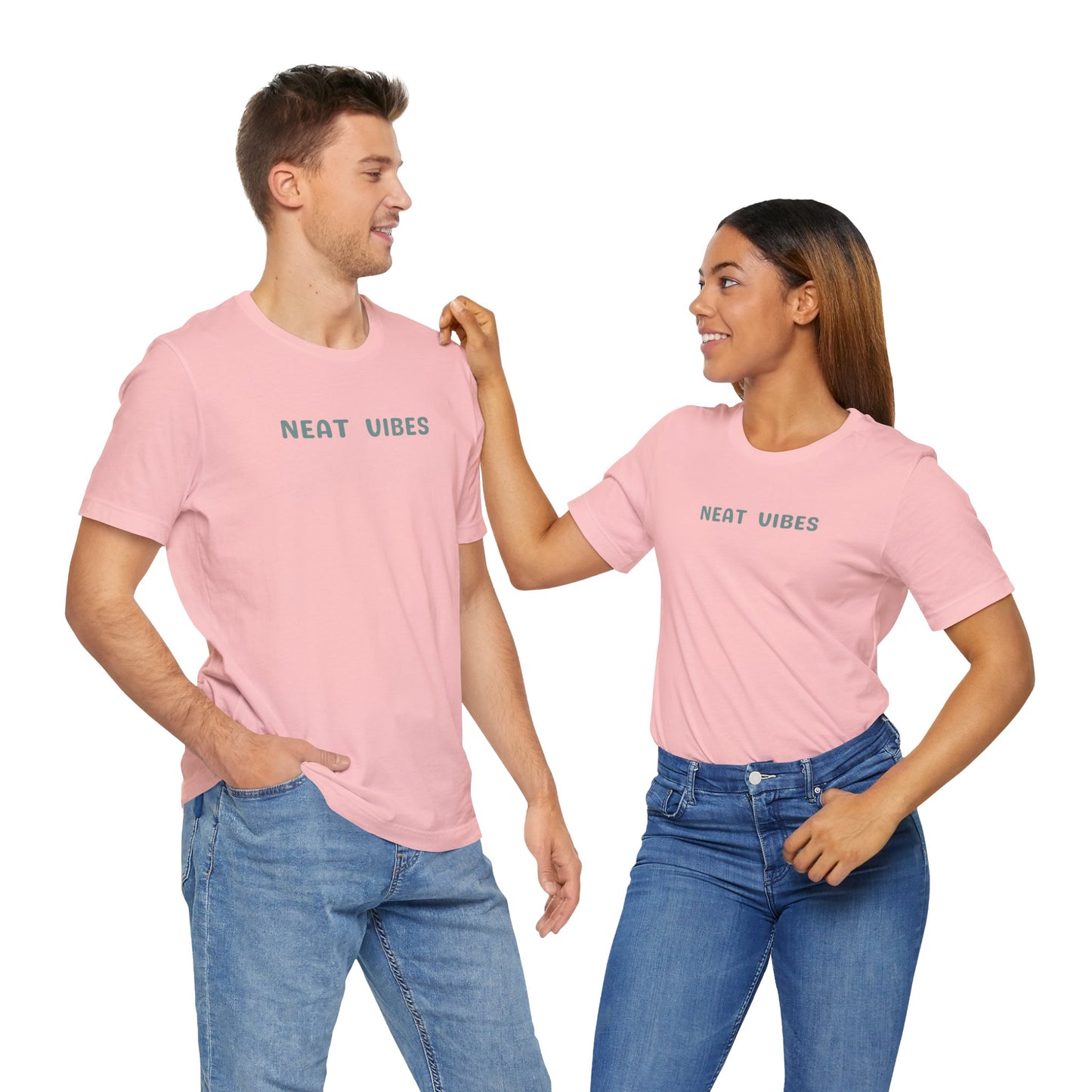 Neat Vibes Unisex Tee - for super neat, OCD, extra clean, slow at leaving home and getting into bed, color coordinating or super organized personality - Unisex Jersey Casual Summer Shirt | Gift for Friends, Unique Birthday Present, Relaxed Fit, Daily Wear