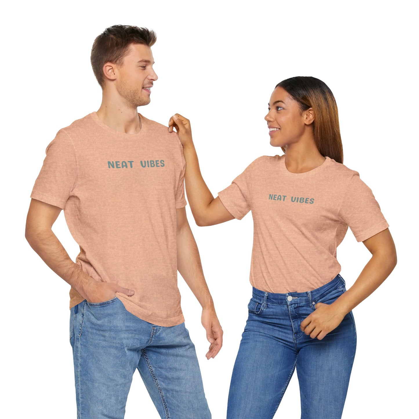 Neat Vibes Unisex Tee - for super neat, OCD, extra clean, slow at leaving home and getting into bed, color coordinating or super organized personality - Unisex Jersey Casual Summer Shirt | Gift for Friends, Unique Birthday Present, Relaxed Fit, Daily Wear