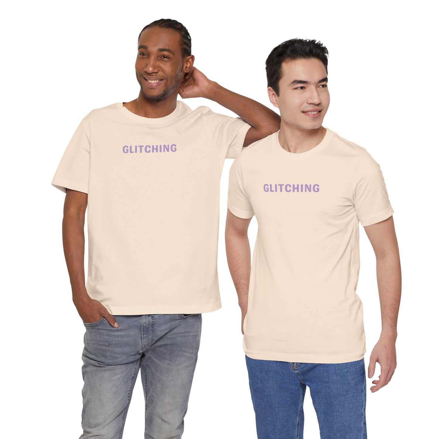 Glitching Unisex Tee - Social malfunctioning, too many DM's, tired, stressed, brain hiccup, human glitching - Trendy Graphic T-shirt, Thoughtful Gift, Tech lover