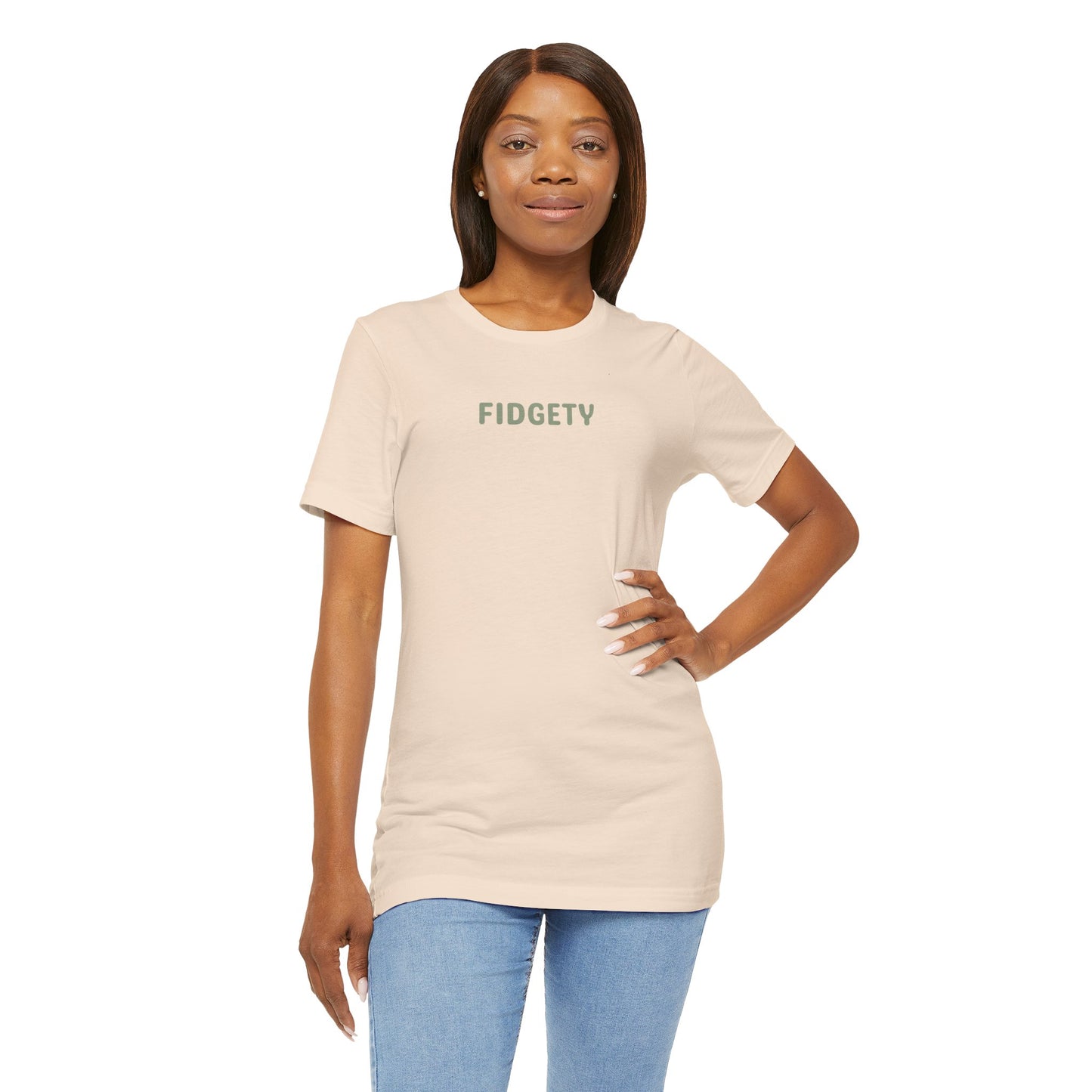 Fidgety Unisex Tee - Can't Stay Still Persona - Casual Graphic T shirt - Perfect for Relaxing, Gift for Friends, Everyday Wear, Casual Outfit, Trendy Style