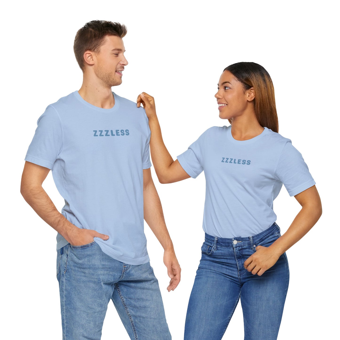 ZZZLess Unisex Tee - Insomnia - Sleep? Never heard of it. Unisex Jersey Short Sleeve Tee - Insomnia - Sleepless