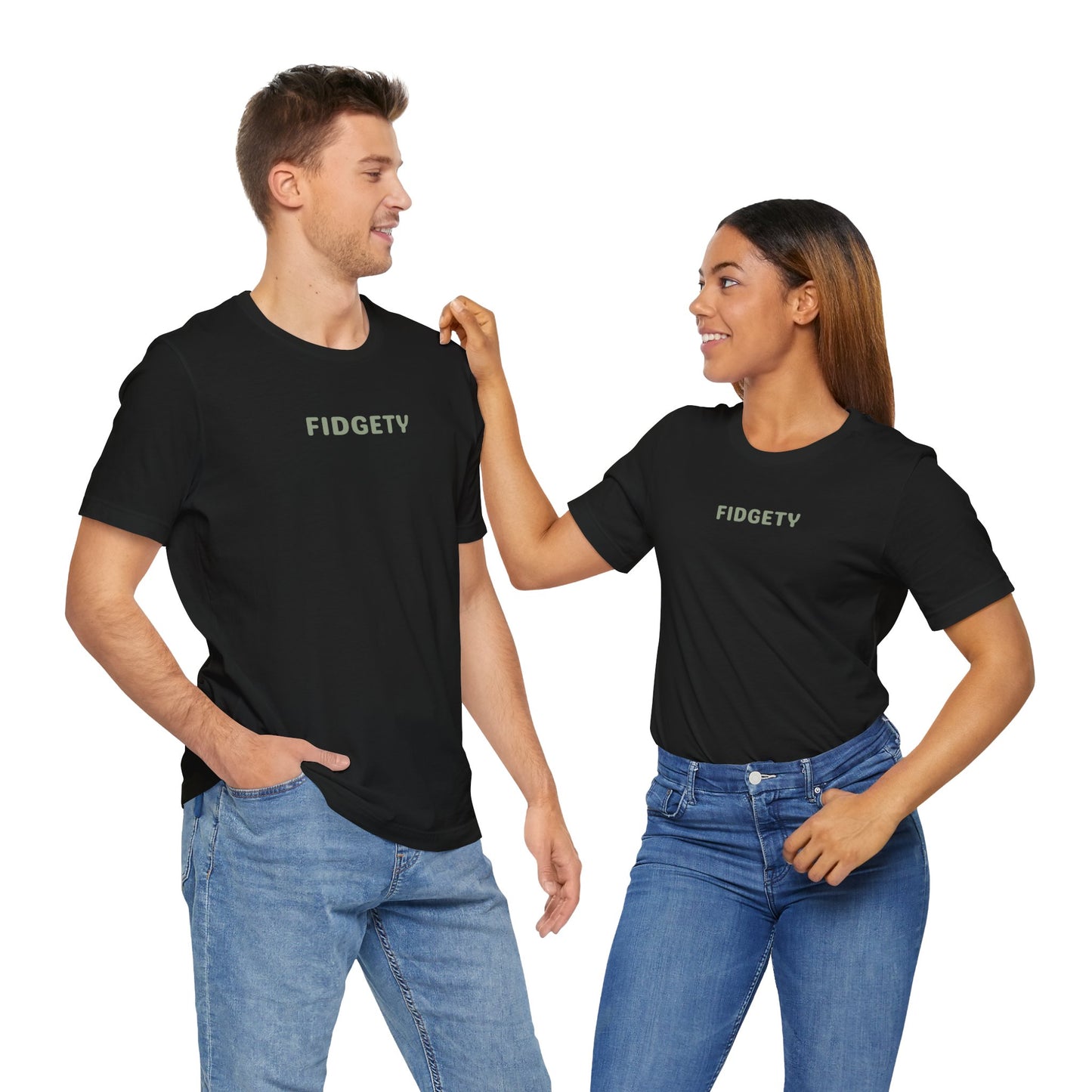 Fidgety Unisex Tee - Can't Stay Still Persona - Casual Graphic T shirt - Perfect for Relaxing, Gift for Friends, Everyday Wear, Casual Outfit, Trendy Style