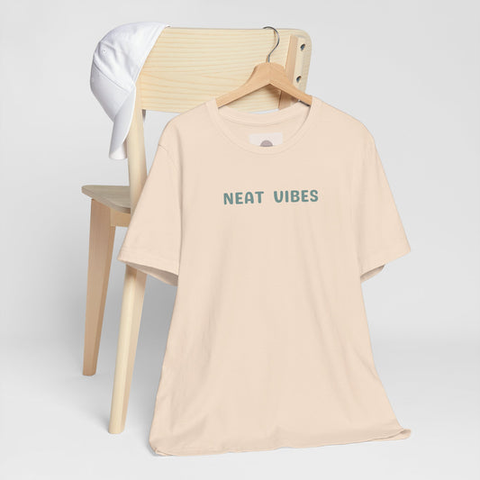 Neat Vibes Unisex Tee - for super neat, OCD, extra clean, slow at leaving home and getting into bed, color coordinating or super organized personality - Unisex Jersey Casual Summer Shirt | Gift for Friends, Unique Birthday Present, Relaxed Fit, Daily Wear