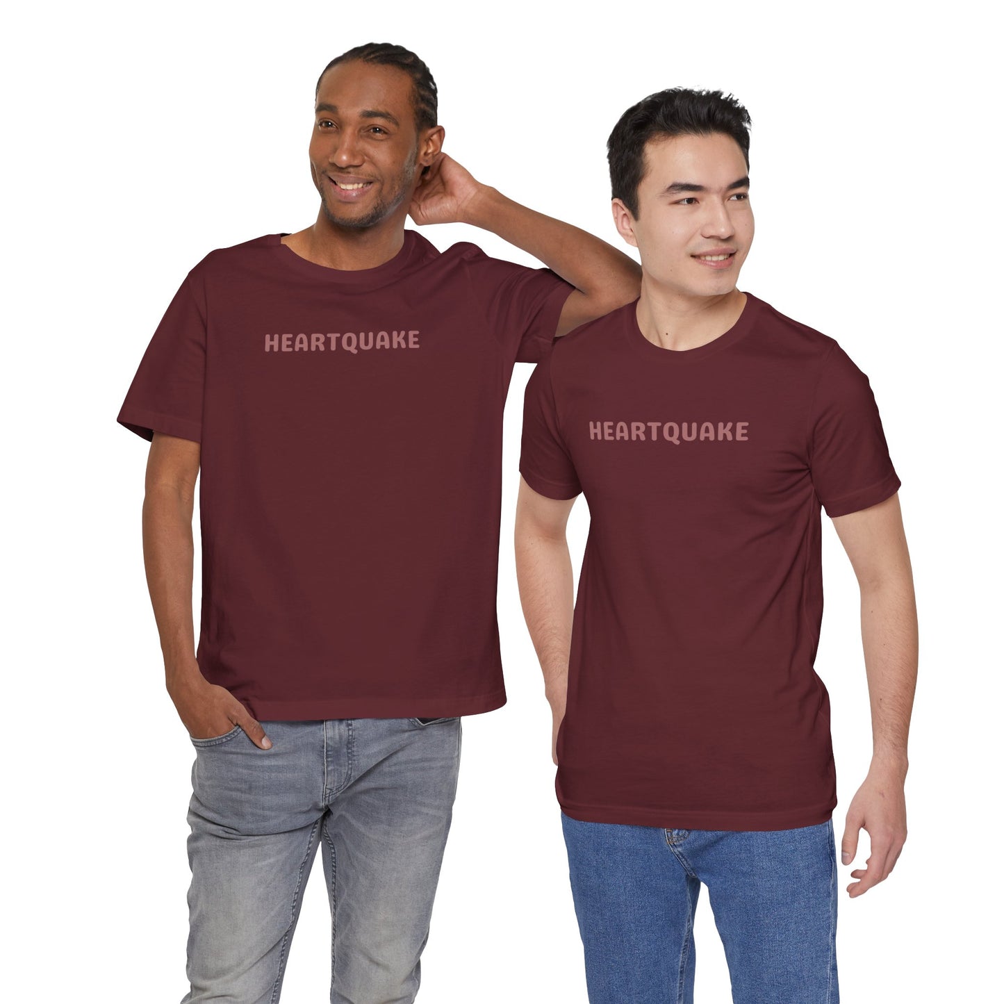 Heartquake Unisex Tee -  For the love of everything complicated and the overwhelming rush feelings of the heart shaken by love, fear, grief, or inspiration - Gift for Friends, Graphic Tee, Everyday Apparel