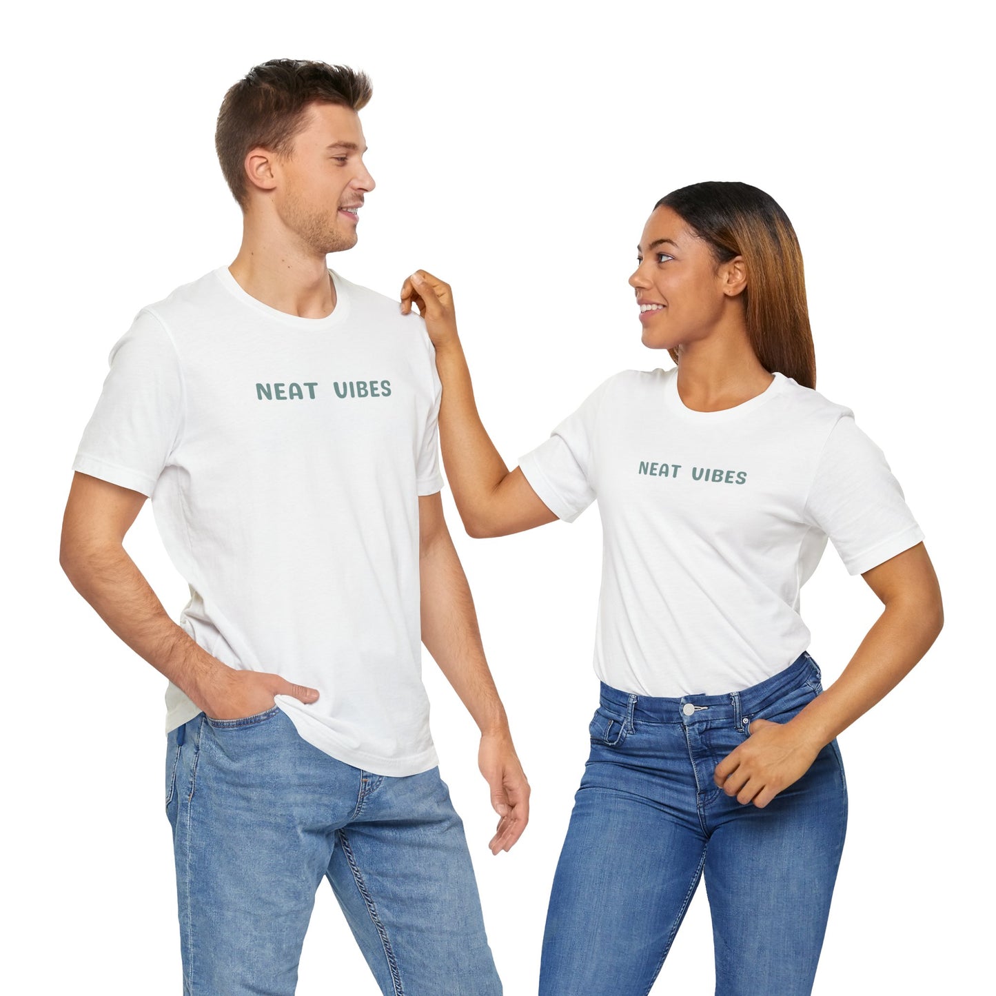 Neat Vibes Unisex Tee - for super neat, OCD, extra clean, slow at leaving home and getting into bed, color coordinating or super organized personality - Unisex Jersey Casual Summer Shirt | Gift for Friends, Unique Birthday Present, Relaxed Fit, Daily Wear