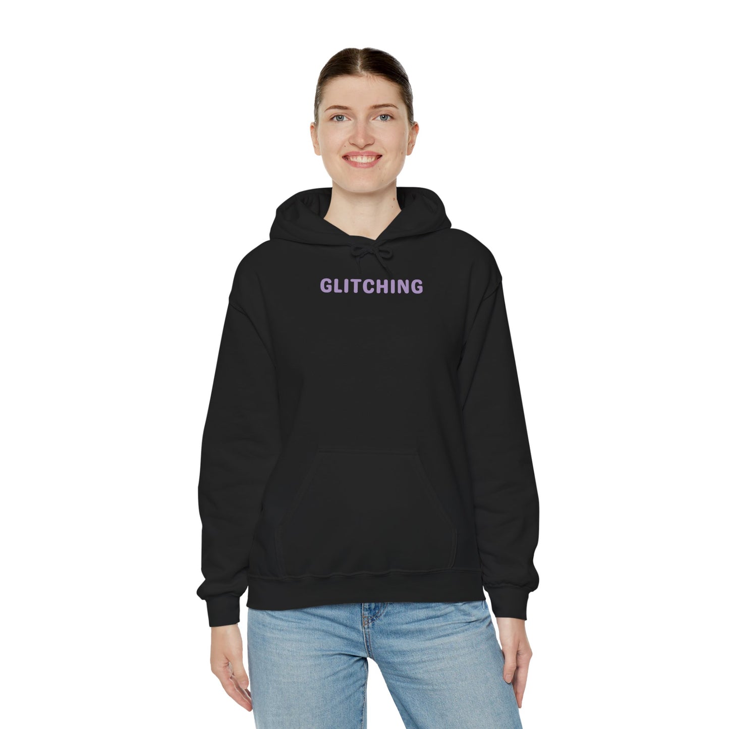 Glitching Unisex Hoodie - Brain Overload, tired, stressed, social malfunctioning, human glitching - Unisex Heavy Blend™ Graphic Hooded Sweatshirt for Cozy Casual Vibes, Perfect Gift for Tech Enthusiasts, Streetwear [...]