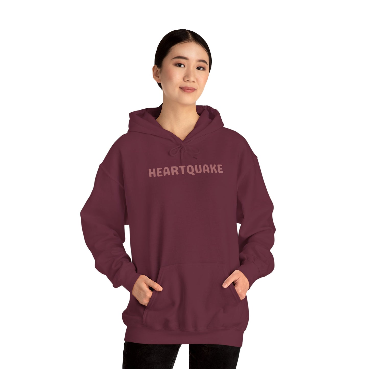 Heartquake Unisex Hoodie - For the love of everything complicated and the overwhelming rush feelings of the heart shaken by love, fear, grief, or inspiration - Heavy Blend Hooded Sweatshirt, Cozy Comfort, Gift for Friends and Family, Trendy Appeal