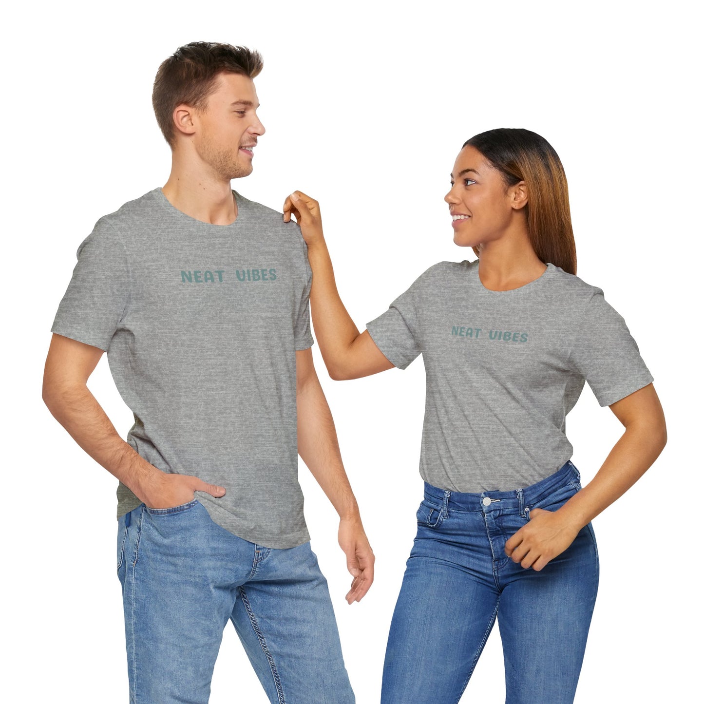 Neat Vibes Unisex Tee - for super neat, OCD, extra clean, slow at leaving home and getting into bed, color coordinating or super organized personality - Unisex Jersey Casual Summer Shirt | Gift for Friends, Unique Birthday Present, Relaxed Fit, Daily Wear