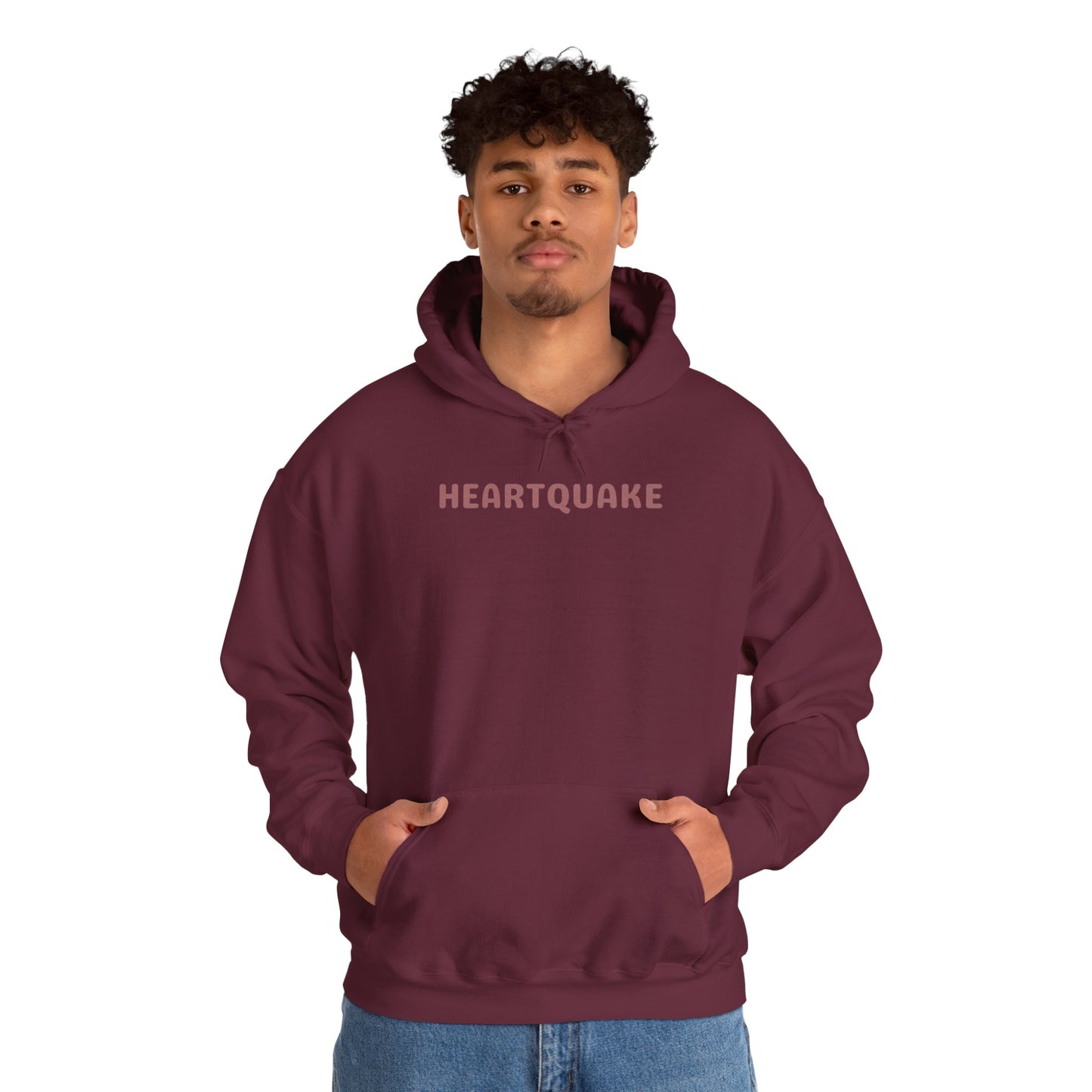 Heartquake Unisex Hoodie - For the love of everything complicated and the overwhelming rush feelings of the heart shaken by love, fear, grief, or inspiration - Heavy Blend Hooded Sweatshirt, Cozy Comfort, Gift for Friends and Family, Trendy Appeal