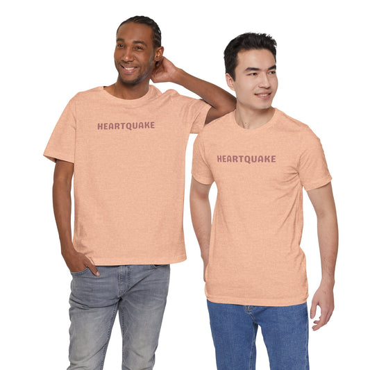 Heartquake Unisex Tee -  For the love of everything complicated and the overwhelming rush feelings of the heart shaken by love, fear, grief, or inspiration - Gift for Friends, Graphic Tee, Everyday Apparel
