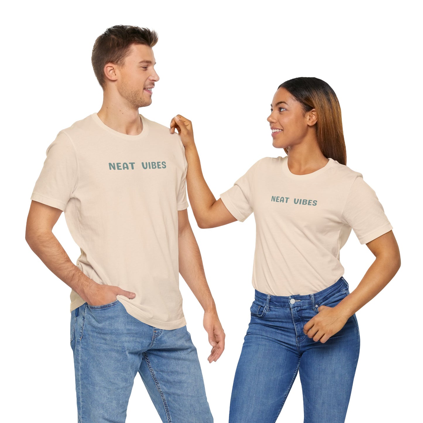 Neat Vibes Unisex Tee - for super neat, OCD, extra clean, slow at leaving home and getting into bed, color coordinating or super organized personality - Unisex Jersey Casual Summer Shirt | Gift for Friends, Unique Birthday Present, Relaxed Fit, Daily Wear
