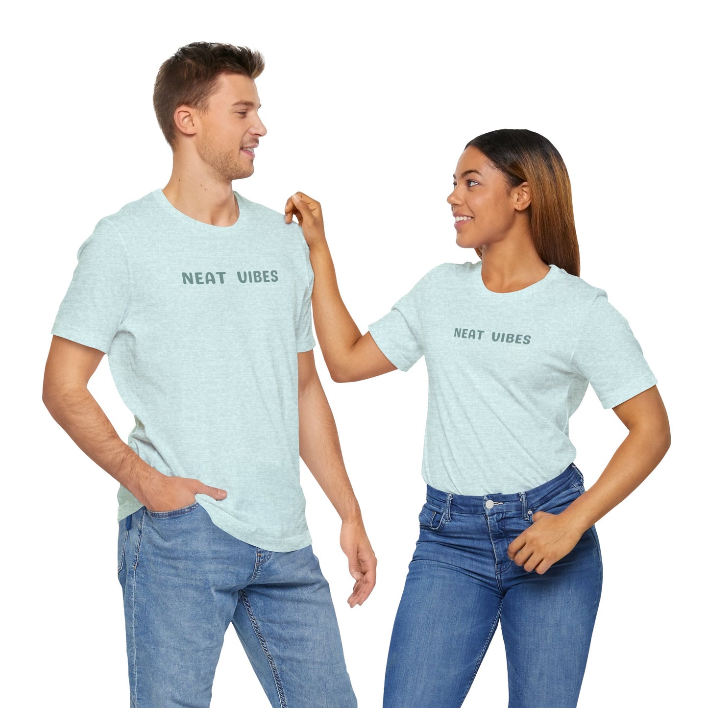 Neat Vibes Unisex Tee - for super neat, OCD, extra clean, slow at leaving home and getting into bed, color coordinating or super organized personality - Unisex Jersey Casual Summer Shirt | Gift for Friends, Unique Birthday Present, Relaxed Fit, Daily Wear