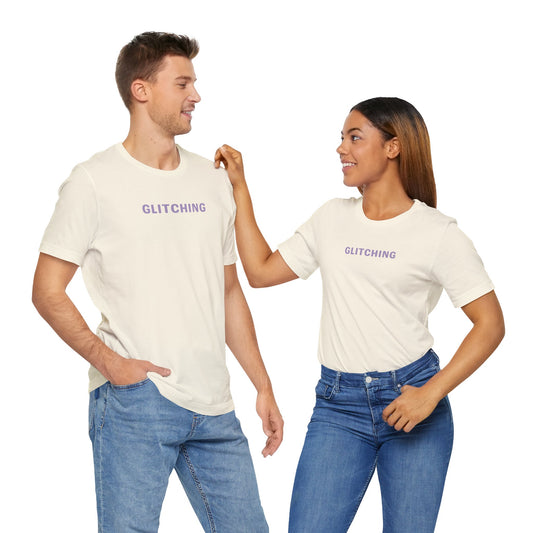 Glitching Unisex Tee - Social malfunctioning, too many DM's, tired, stressed, brain hiccup, human glitching - Trendy Graphic T-shirt, Thoughtful Gift, Tech lover